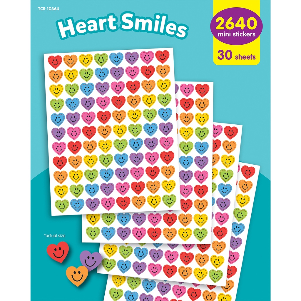 Teacher Created Resources® Heart Smiles Mini Stickers Value Pack
