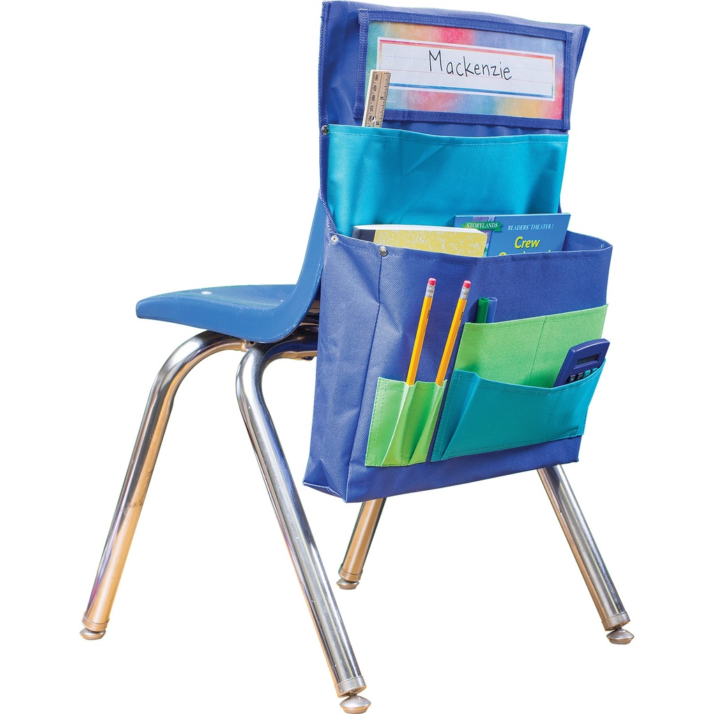 Teacher Created Resources® Blue, Teal & Lime Chair Pocket — Chair Pocket Storage Organizer