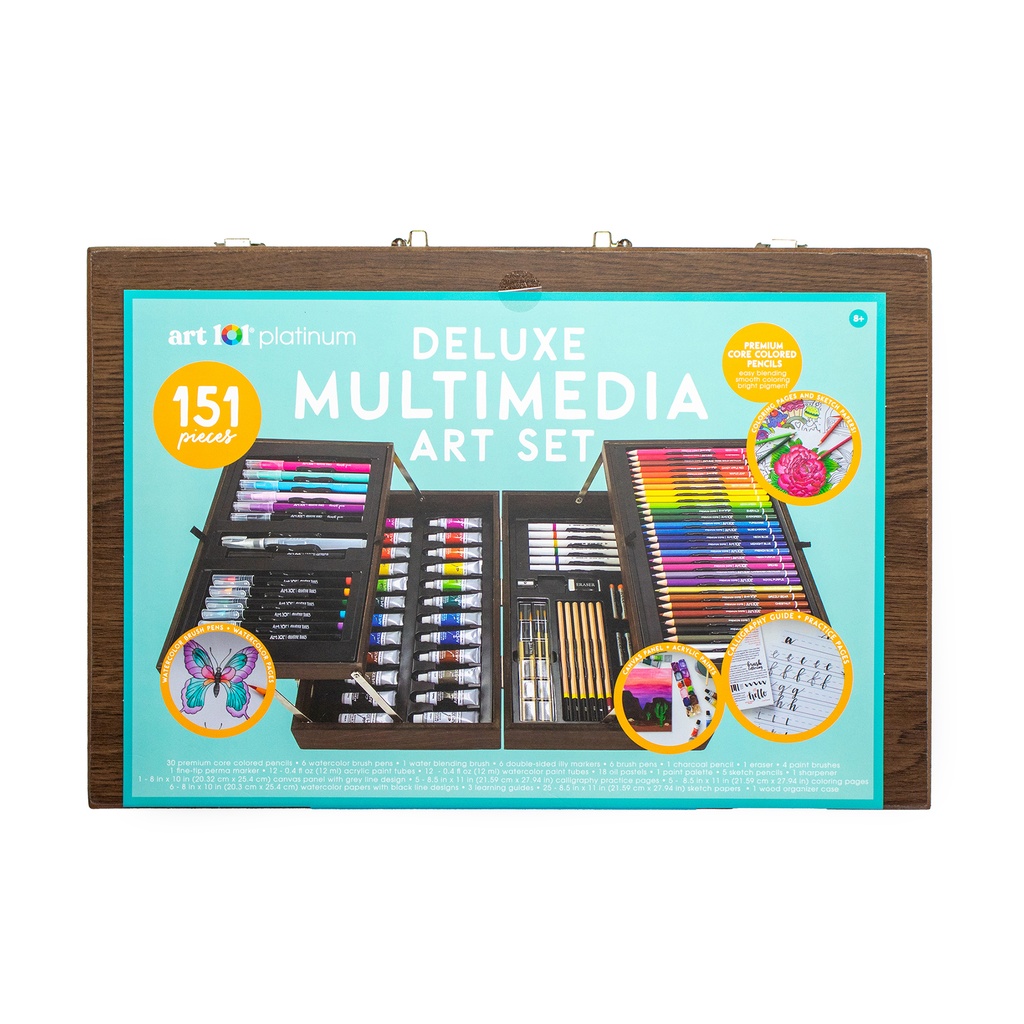 Art 101® Deluxe Multimedia Artist Set, 151 Pieces