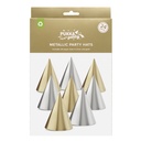 Pukka Pads Usa Corp® Metallic Silver & Gold Party Hats, 24 Pieces — Classroom Resource