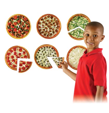 Learning Resources® Magnetic Pizza Fraction Demonstration Set — Magnetic fraction visuals for whiteboards