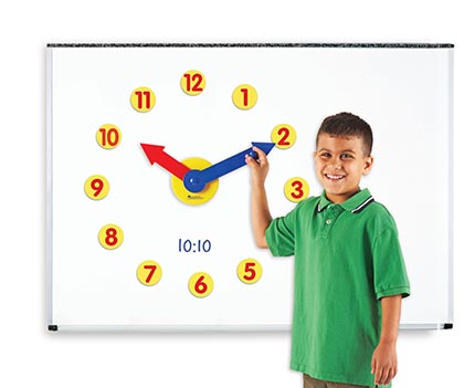 [2984 LER] Learning Resources® Magnetic Time Activity Set, Minute hand 11" high; numbers approx. 4" high, 13+ piece set