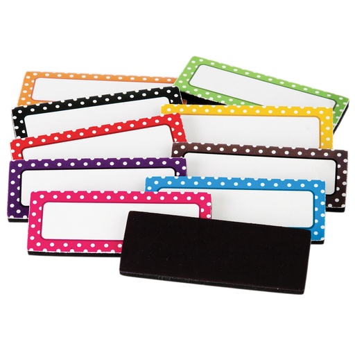 [20650 TCR] Teacher Created Resources® Polka Dots Magnetic Labels,2 1/2" x 1" each, 30 labels 