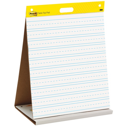 [563PRL MMM] Post‑it® 563PRL Tabletop Easel Pad — Primary‑ruled, 20 self‑stick sheets (20″×23″)