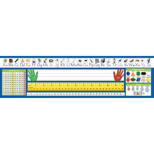 [9026 NS] Primary Traditional Manuscript Counting 1–120 Desk Plates | 9026 NS