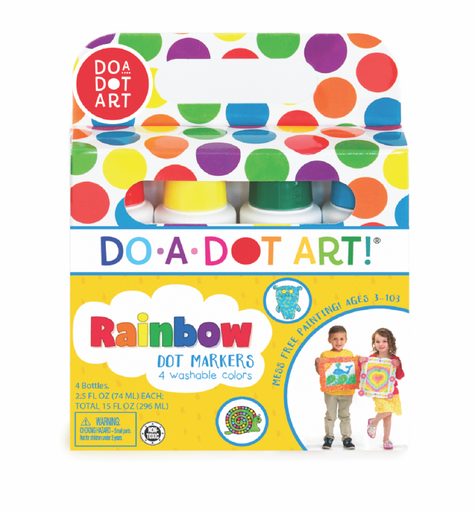 [201 DOT] Rainbow Do A Dot Paint Markers 4 Count      Pack