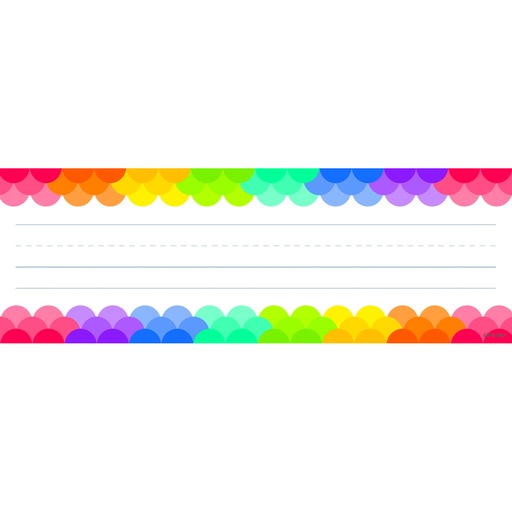 [4401 CTP] Creative Teaching Press® Rainbow Scallops Name Plates — 36/pack (9.5" × 3.25")