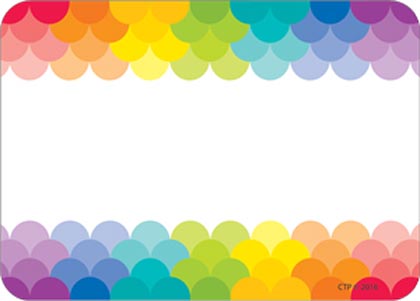 [4821 CTP] Rainbow Scallops Name Tags