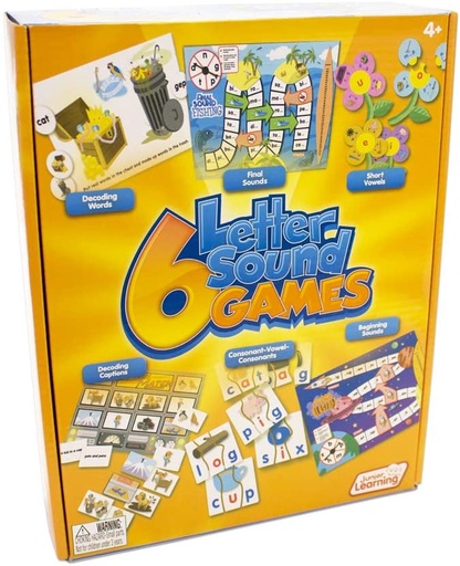 [400 JL] Junior Learning® 6 Letter Sound Games, Systematic Synthetic Phonics Set