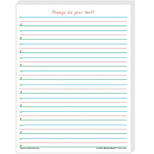 [76531 TCR] Smart Start Gr 1 to 2 Writing Paper 100 sheets