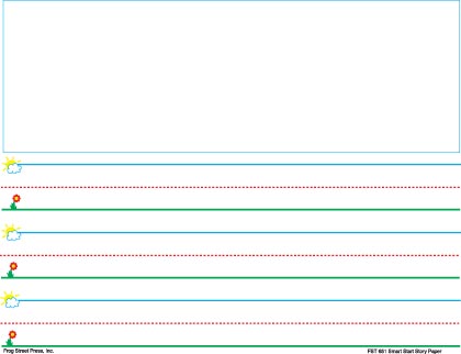 [76513 TCR] Teacher Created Resources Smart Start K–1 Story Paper 360 sheets for picture + 1" rule writing practice