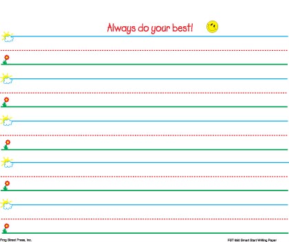 [76503 TCR] Teacher Created Resources Smart Start K–1 Writing Paper 11" × 8‑1/2", 1" Rule, 360 Sheets