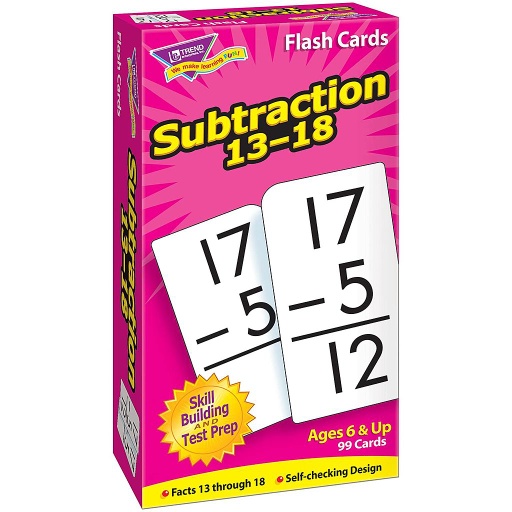 [53104 T] TREND® Skill Drill Flash Cards — Subtraction 13–18 (99 cards)