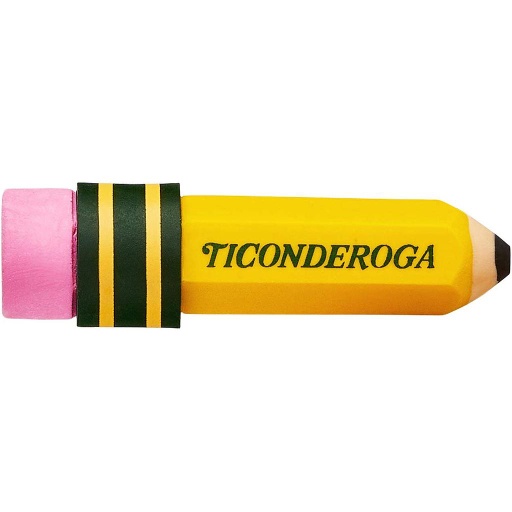 [38936 DIX] 36ct Ticonderoga Pencil Shaped Eraser