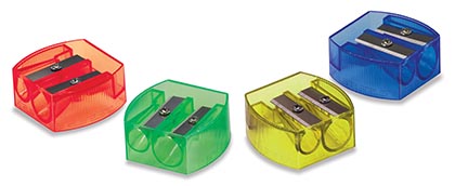 [80722 CLI] Charles Leonard® Two-Hole Pencil/Crayon Sharpener — Standard & Jumbo