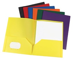 [76020 ESS] Yellow Poly Two Pocket Portfolio (33956 CL)