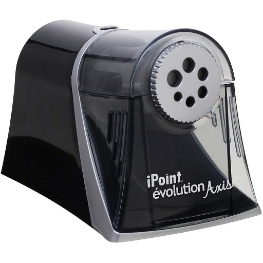 [15509 ACM] iPoint Evolution Axis Heavy Duty Electric Pencil Sharpener, Black/Silver | 15509 ACM