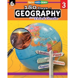 [28624 SHE] 180 Days of Geography for Third Grade