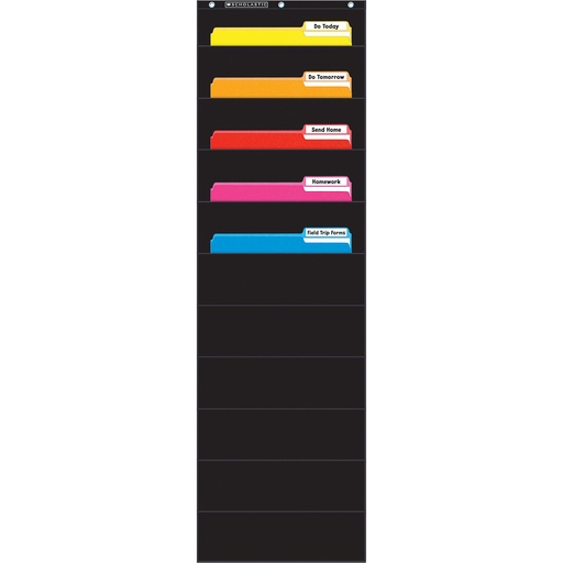 [573276 SC] Scholastic File Organizer Pocket Chart — 10 pockets for letter‑size folders