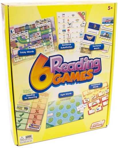 [405 JL] Junior Learning® 6 Reading Games, Early Word & Sentence Skills (JRL405)