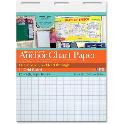 [3372 PAC] 25sht HD Anchor Chart Pad Grid Ruled 27 x 34