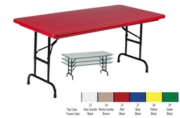 [RA3060 COR] 30x60 Adj Height Blow Molded Folding Table
