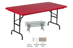[RA3096 COR] 30x96 Adj Height Blow Molded Folding Table