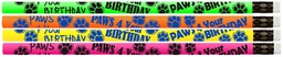 [D2571 MSG] 12ct Paws 4 Your Birthday Pencils
