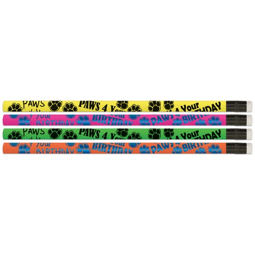 [D2571 MSG] 12ct Paws 4 Your Birthday Pencils