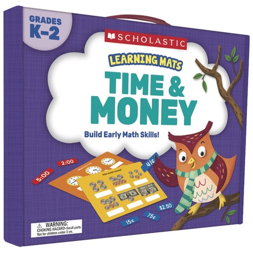 [823967 SC] Scholastic Teaching Resources® Learning Mats: Time & Money — Clock & Currency Skills