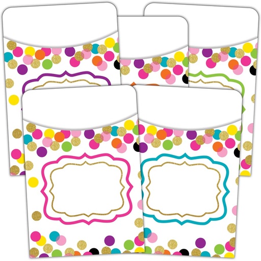 [2736 TCR] Confetti Library Pockets - Multi-Pack