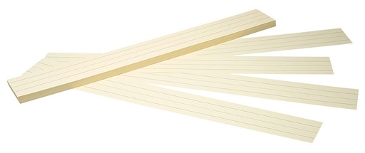 [5157 PAC] Pacon® Sentence Strips — Manila 3" × 24", 100/pack (guideline ruled)
