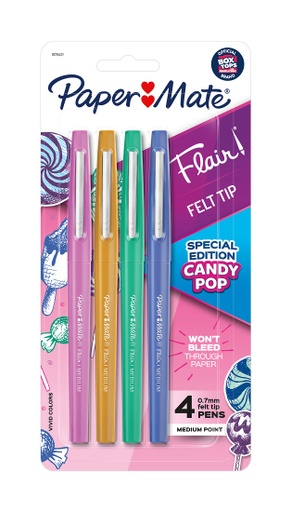 [1979421 SAN] PaperMate Flair 4 Color Med Point Candy Pop Pens