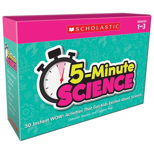 [833011 SC] Scholastic Teaching Resources® 5‑Minute Science: Grades 1–3 — Quick experiment activity cards