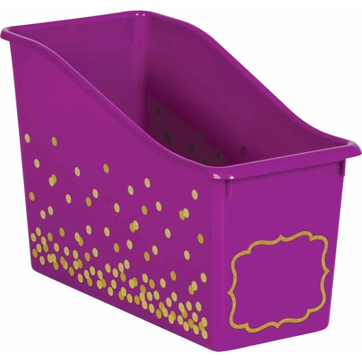 [20339 TCR] Purple Confetti Plastic Book Bin