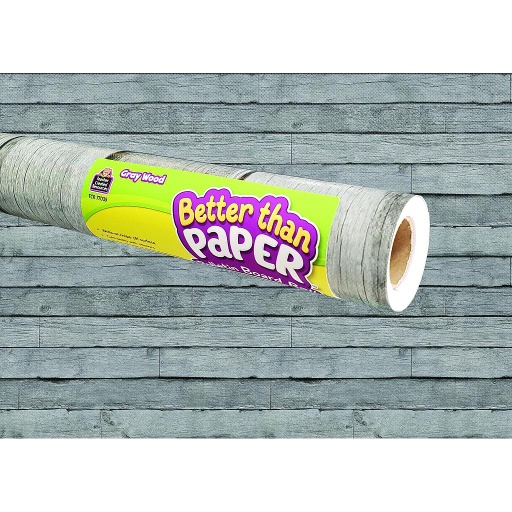 [32353 TCR] Better Than Paper® Gray Wood Design Bulletin Board Roll Pack of 4