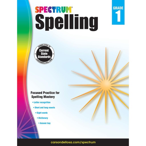 [704597 CD] Spectrum Spelling Workbook Grade 1 Paperback