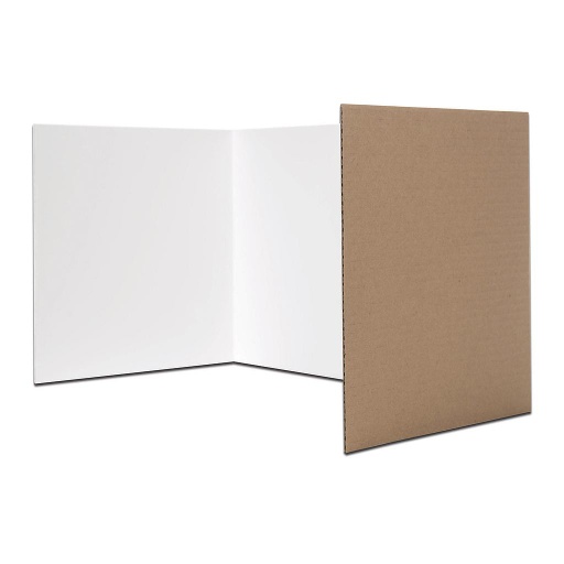 [6184824 FS] 24ct White 18" Corrugated Paper Study Carrel