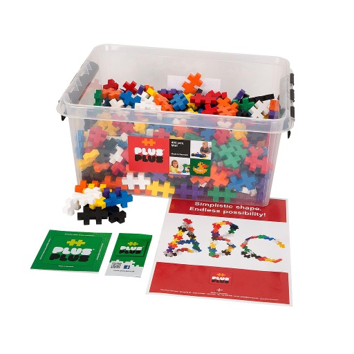 [03232 PLU] Plus‑Plus® BIG 200‑Piece Basic Mix Tub,2" x 1 ⅛" piece size, 200 pieces 
