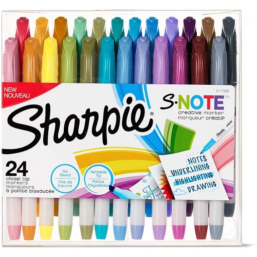 [2158059 SAN] 24ct Sharpie S-Note Permanent Markers (2117330 SAN)