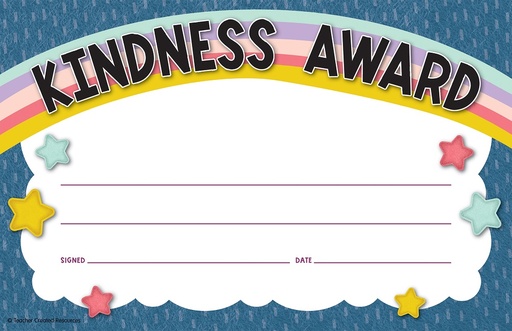 [4888 TCR] Teacher Created Resources® Oh Happy Day Kindness Awards — 8.5" × 5.5", 25/Pack
