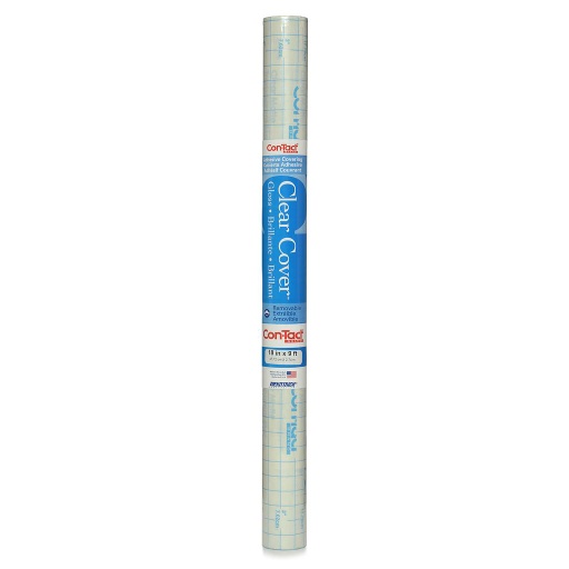 [09FC9D7312 KR] Clear Cover Glossy Con-Tact Brand Adhesive Roll 18" x 9'