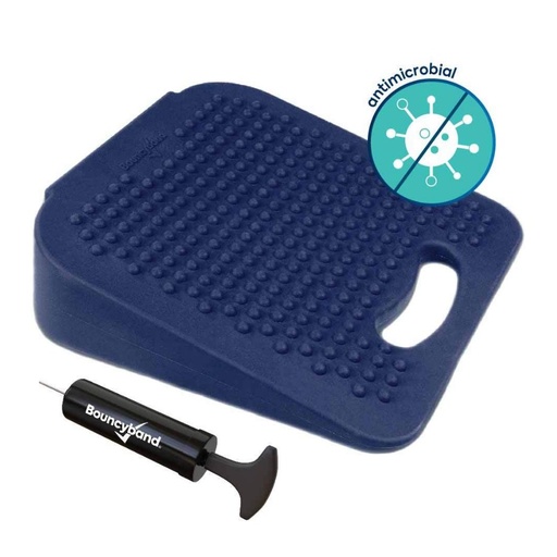[WD10BU BB] Bouncyband® Antimicrobial Wiggle Wedge — 10" Square Cushion (Dark Blue)