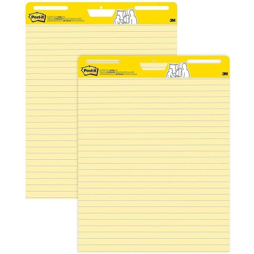 [561 MMM] Post-it® Super Sticky Easel Pads, Lined, 25"×30", 30 Sheets/Pad, 2 Pads (561)