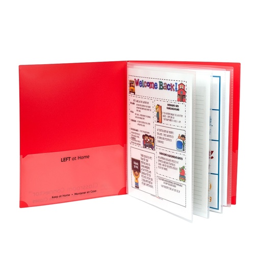 [32304 CL] C-Line® 15ct Red Classroom Connector Multi Pocket Folders