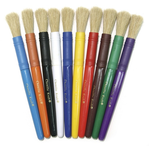 [AC5900 PAC] 10ct Assorted Color Creativity Street Beginner Paint Brushes