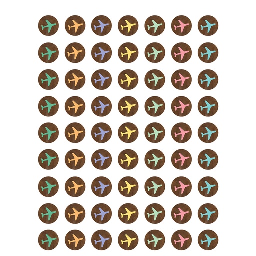 [8563 TCR] Travel the Map Airplanes Mini Stickers