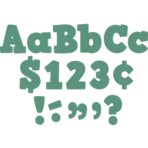 [8693 TCR] Eucalyptus Green 4" Bold Block Letters Combo Pack