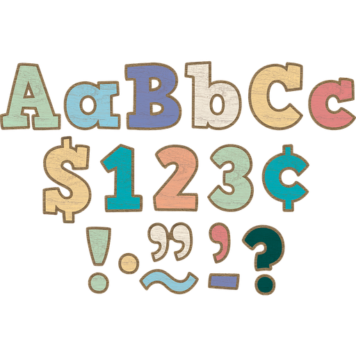 [8820 TCR] Painted Wood Bold Block 4" Letters Combo Pack