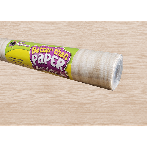 [32322 TCR] Teacher Created Resources® Better Than Paper® Light Maple Wood  Bulletin Board Roll Pack of 4. Rolls measures 4' x 12'